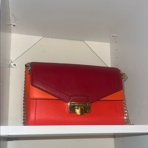 Michael Kors Kinsley Crossbody Red and Orange Bag - Like New